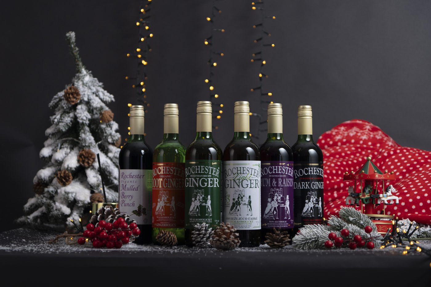 Celý rad Rochester Ginger vo sviatočnej scéne
